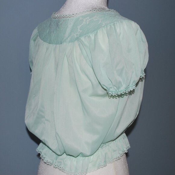 Vintage Mint Green Princess Top - Picture 4 of 5